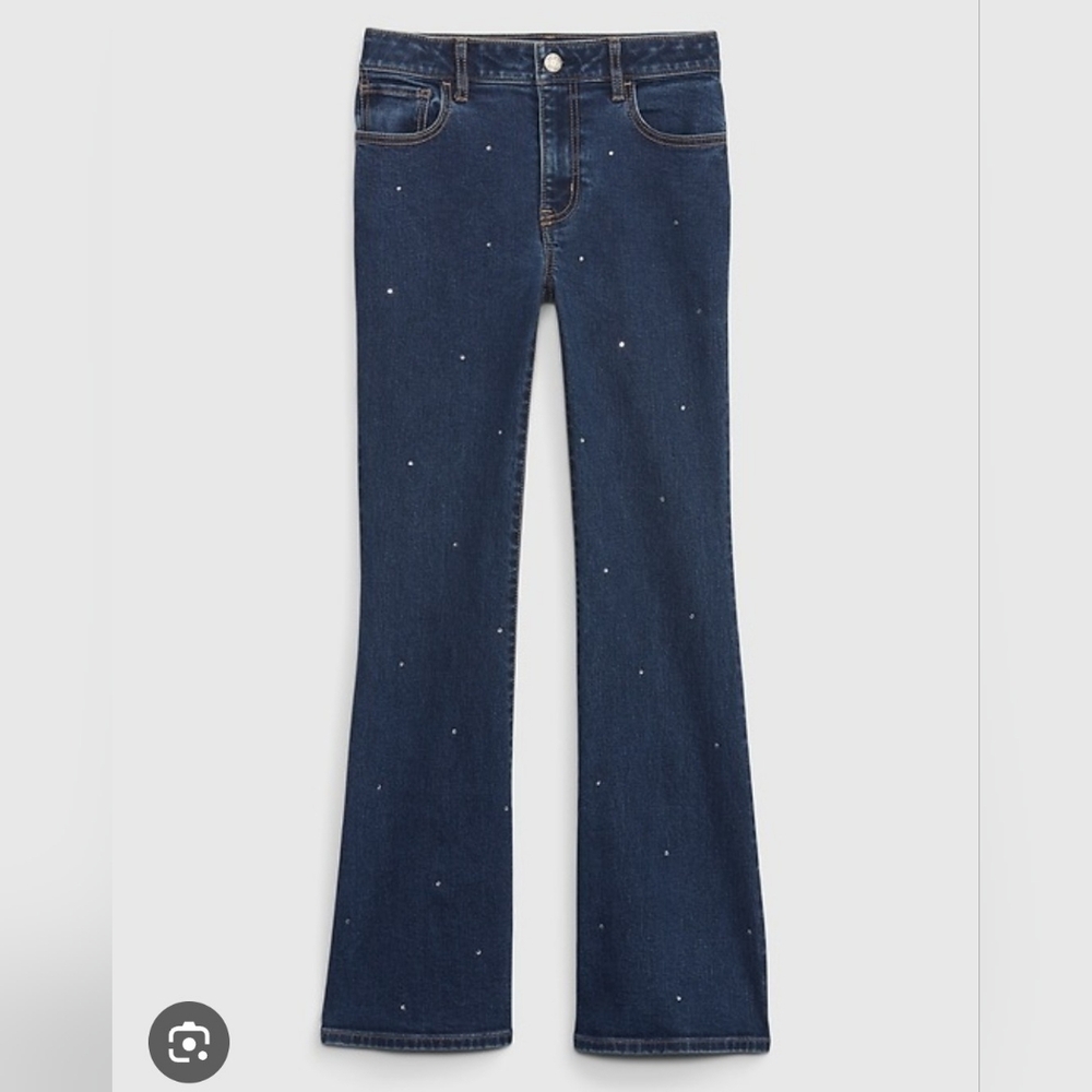 GAP Kid's Blue Jeans with Subtle Embellishments Size 8 NWT
